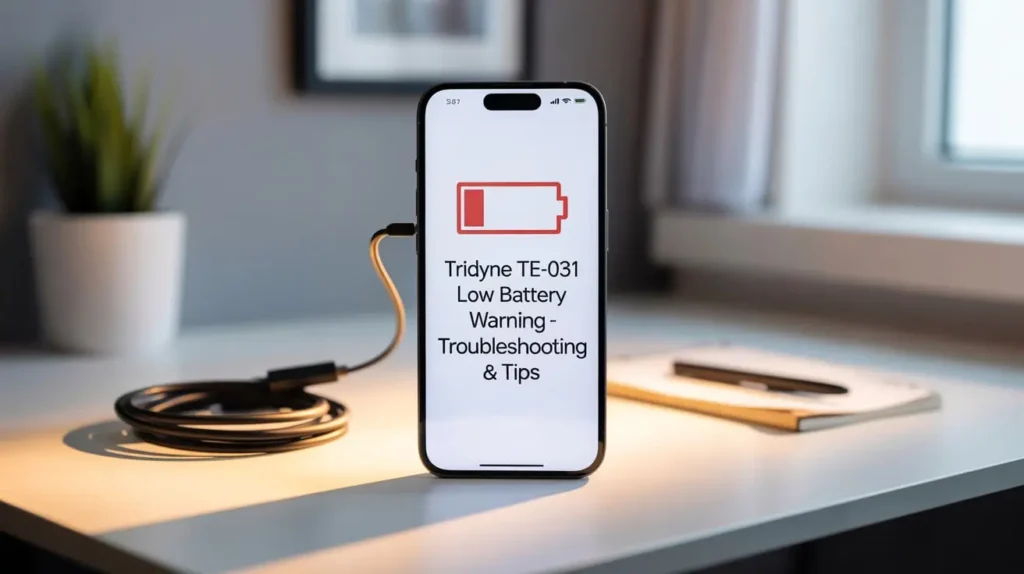 tridyne te-031 low battery warning